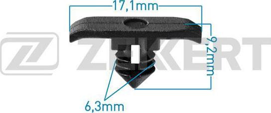 Zekkert BE-2461 - Clip, Fregio / Modanatura protettiva autozon.pro