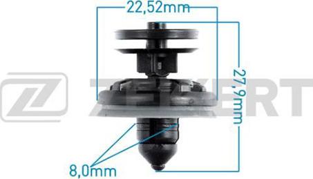 Zekkert BE-2489 - Clip, Fregio / Modanatura protettiva autozon.pro