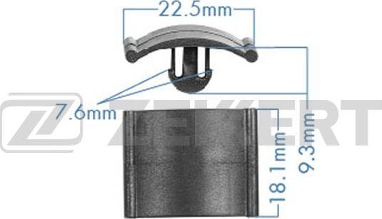 Zekkert BE-2502 - Clip, Fregio / Modanatura protettiva autozon.pro