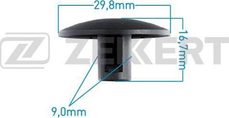 Zekkert BE-2091 - Clip, Fregio / Modanatura protettiva autozon.pro