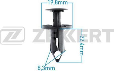 Zekkert BE-2188 - Clip, Fregio / Modanatura protettiva autozon.pro