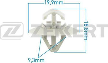 Zekkert BE-2134 - Clip, Fregio / Modanatura protettiva autozon.pro