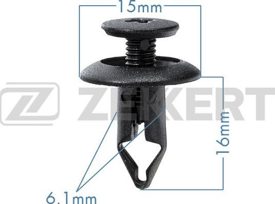 Zekkert BE-2881 - Clip, Fregio / Modanatura protettiva autozon.pro