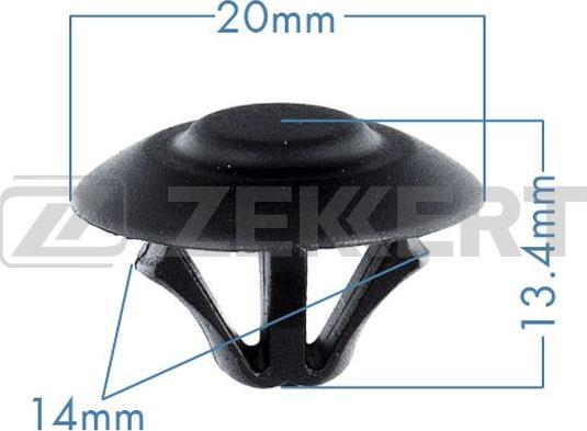 Zekkert BE-2360 - Clip, Fregio / Modanatura protettiva autozon.pro