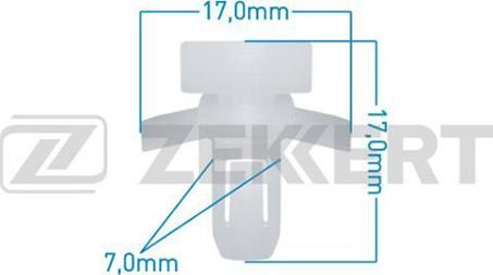 Zekkert BE-2745 - Clip, Fregio / Modanatura protettiva autozon.pro