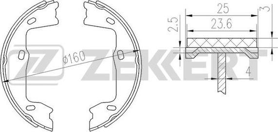 Zekkert BK-4449 - Kit ganasce freno autozon.pro