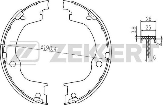 Zekkert BK-4441 - Kit ganasce freno autozon.pro