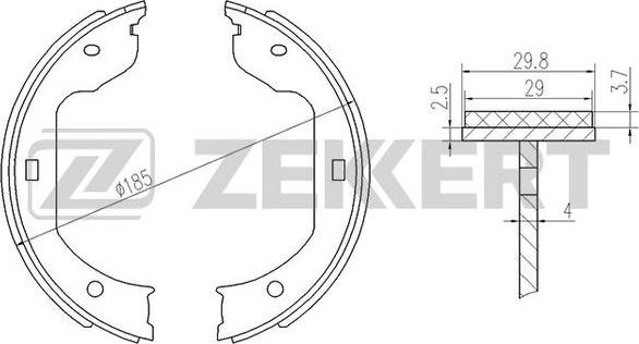 Zekkert BK-4443 - Kit ganasce freno autozon.pro