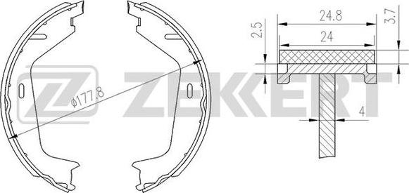 Zekkert BK-4447 - Kit ganasce freno autozon.pro