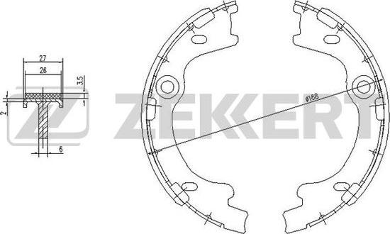 Zekkert BK-4454 - Kit ganasce freno autozon.pro