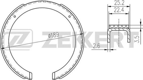 Zekkert BK-4456 - Kit ganasce freno autozon.pro