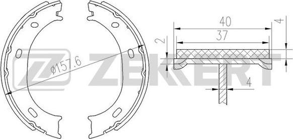 Zekkert BK-4450 - Kit ganasce freno autozon.pro