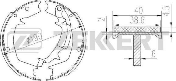 Zekkert BK-4451 - Kit ganasce freno autozon.pro