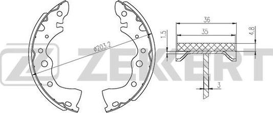 Zekkert BK-4458 - Kit ganasce freno autozon.pro