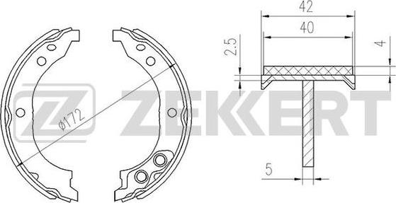 Zekkert BK-4453 - Kit ganasce freno autozon.pro