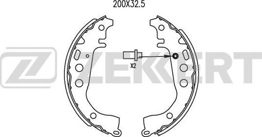 Zekkert BK-4436 - Kit ganasce freno autozon.pro