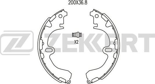 Zekkert BK-4421 - Kit ganasce freno autozon.pro