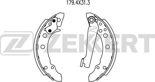 Zekkert BK-4471 - Kit ganasce freno autozon.pro