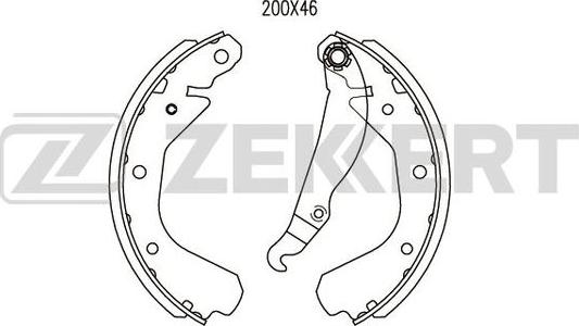 Zekkert BK-4472 - Kit ganasce freno autozon.pro