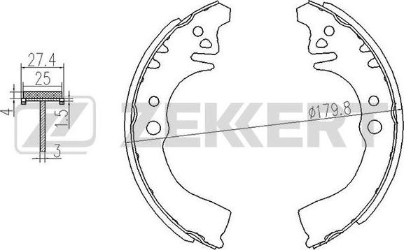 Zekkert BK-4099 - Kit ganasce freno autozon.pro