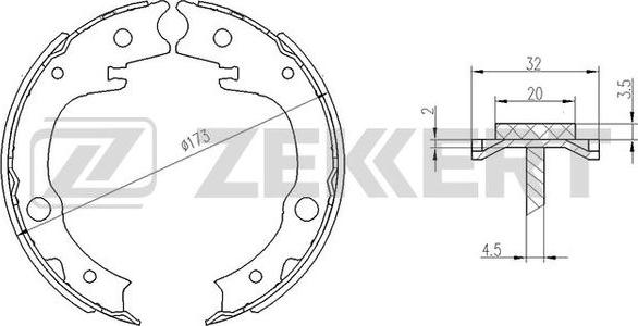 Zekkert BK-4097 - Kit ganasce freno autozon.pro