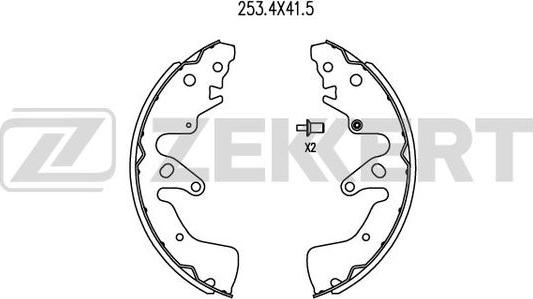 Zekkert BK-4049 - Kit ganasce freno autozon.pro