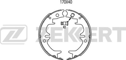 Zekkert BK-4044 - Kit ganasce freno autozon.pro