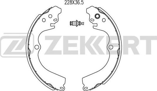 Zekkert BK-4040 - Kit ganasce freno autozon.pro