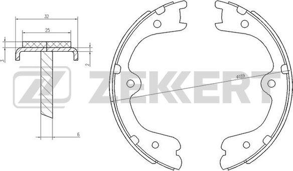 Zekkert BK-4047 - Kit ganasce freno autozon.pro