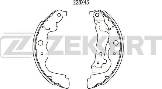 Zekkert BK-4054 - Kit ganasce freno autozon.pro