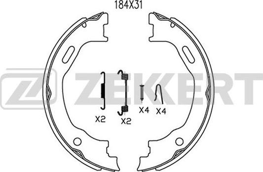 Zekkert BK-4055 - Kit ganasce freno autozon.pro