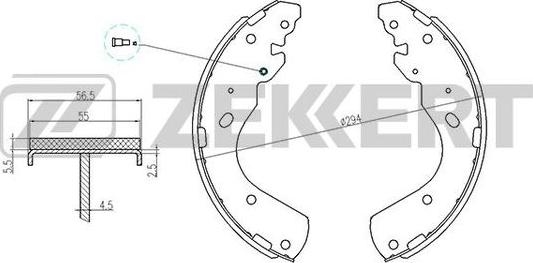 Zekkert BK-4050 - Kit ganasce freno autozon.pro