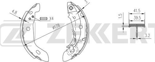 Zekkert BK-4066 - Kit ganasce freno autozon.pro