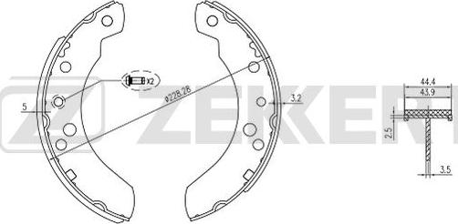 Zekkert BK-4001 - Kit ganasce freno autozon.pro