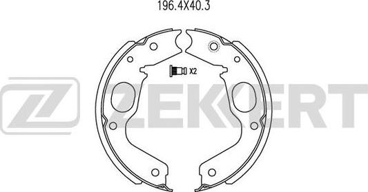 Zekkert BK-4002 - Kit ganasce freno autozon.pro