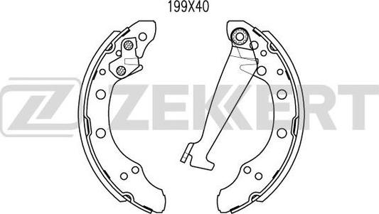 Zekkert BK-4018 - Kit ganasce freno autozon.pro