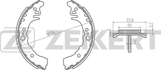 Zekkert BK-4086 - Kit ganasce freno autozon.pro