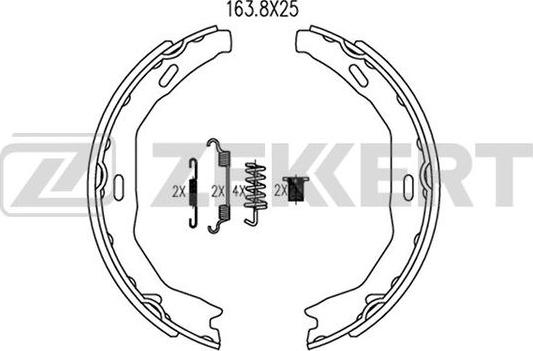 Zekkert BK-4081 - Kit ganasce freno autozon.pro