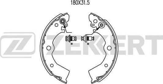 Zekkert BK-4035 - Kit ganasce freno autozon.pro