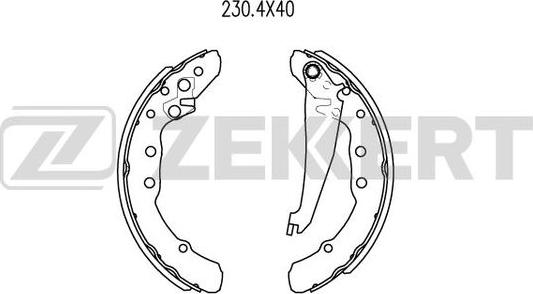 Zekkert BK-4036 - Kit ganasce freno autozon.pro