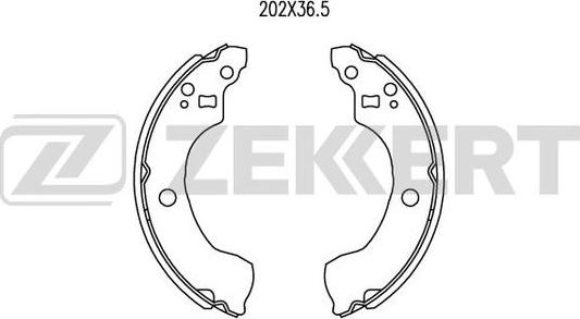 Zekkert BK-4030 - Kit ganasce freno autozon.pro