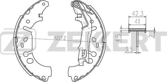 Zekkert BK-4031 - Kit ganasce freno autozon.pro