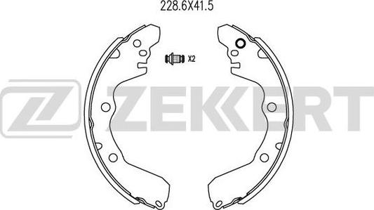 Zekkert BK-4037 - Kit ganasce freno autozon.pro