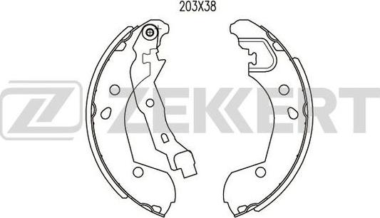 Zekkert BK-4026 - Kit ganasce freno autozon.pro