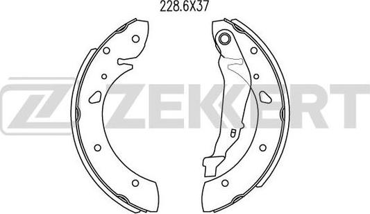 Zekkert BK-4022 - Kit ganasce freno autozon.pro