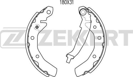 Zekkert BK-4027 - Kit ganasce freno autozon.pro