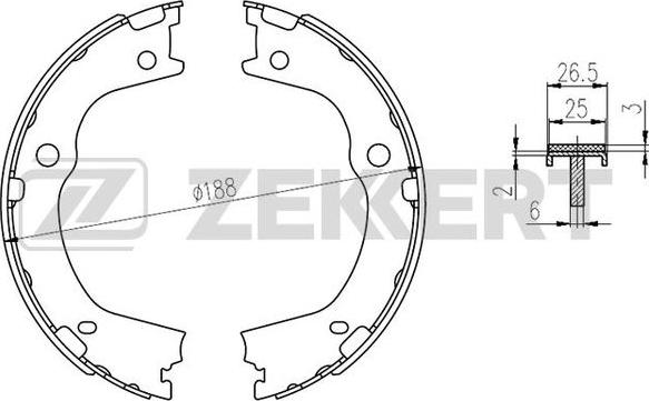 Zekkert BK-4194 - Kit ganasce freno autozon.pro