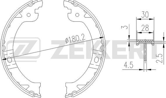 Zekkert BK-4191 - Kit ganasce freno autozon.pro