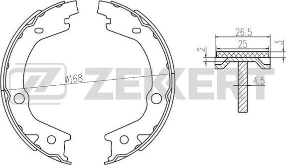 Zekkert BK-4198 - Kit ganasce freno autozon.pro