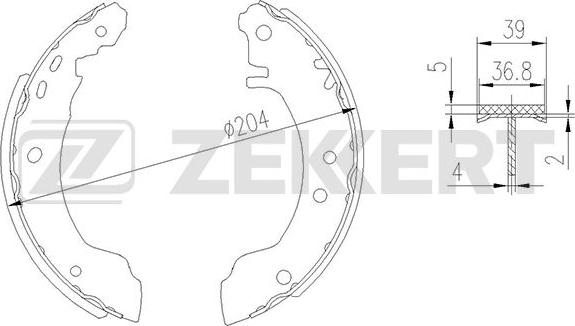 Zekkert BK-4193 - Kit ganasce freno autozon.pro